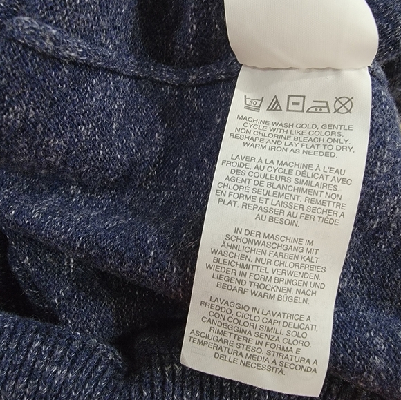 J. Crew Blue V-Neck Sweater Mens Size Large Slim Fit - Picture 11 of 12